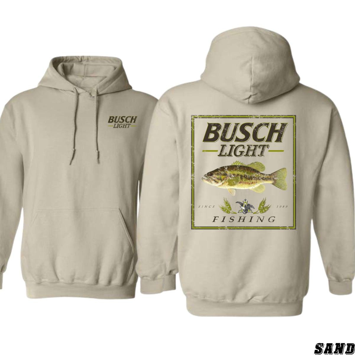 Busch iLight Fishing Hoodie, Classic Fish Design, Perfect for Anglers and Beer Lovers, Ideal for Outdoor Adventures, Cozy and Stylish, Unisex Hoodie for Men and Women , Winter Fashion