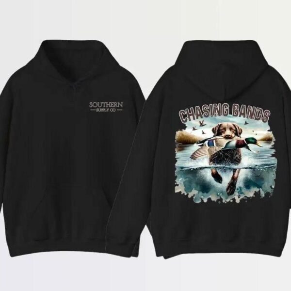 Southern Supply Co Hoodie, Hunting Dog and Duck Design, Camo Country Hoodies, Menswear Sweaters, Street Life Style - Image 2