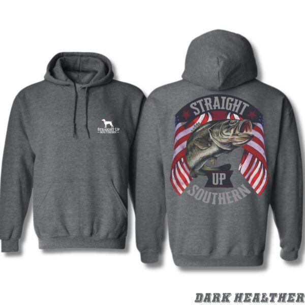 Straight Up Southern Hoodie, Camo Country Hoodies, Patriotic Fish Design, Perfect for Fishing Enthusiasts, Comfortable and Warm, Hoodie For Men, Hoodie For Women . Tops Underwear, Hoodie Design - Image 6