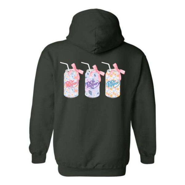 Dr. Pepper Hoodie, Trio Floral Can Design Shirt, Trendy Hoodie for Men and Women , Street Life Style Menswear Sweaters, Street Life Style - Image 2