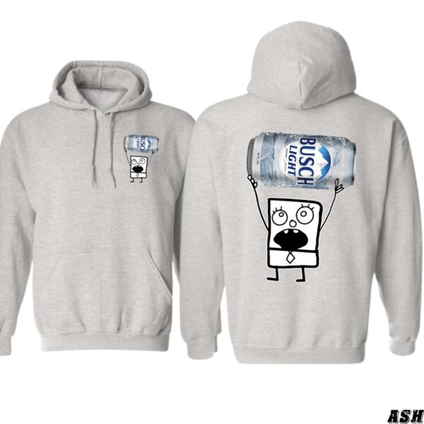 Beer Lover's Hoodie, Quirky Busch iLight Cartoon Graphic, Perfect for Casual Outings and Chill Vibes, Ideal for Comfort and Style, Soft and Trendy, Unisex Hoodie for Men and Women , Winter Fashion - Image 2
