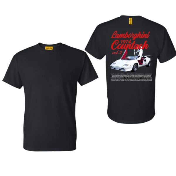 Lamborghini Countach 1974 TShirt, Classic Car Enthusiast's Dream Apparel, Featuring Iconic Supercar Design, Perfect for Fans of Vintage Automobiles, High-Quality Unisex TShirt for Style and Comfort , T, Street Life Style - Image 2