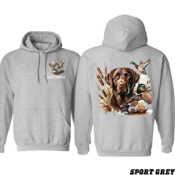 Duck Hunter Hoodie, Realistic Duck and Labrador Retriever Design, Ideal for Hunting Enthusiasts, Perfect for Outdoor Adventures, Comfortable and Stylish Unisex Hoodie, Celebrate Your Passion for Waterfowl Hunting , Hoodie Design - Image 5
