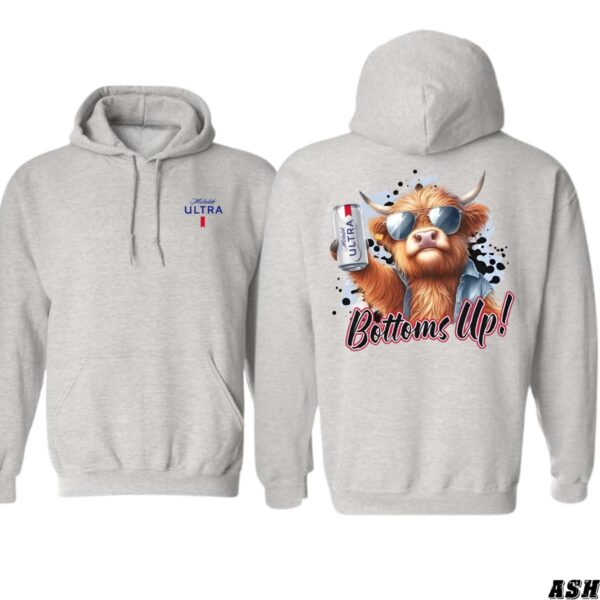 Michelob Ultra Bottoms Up Design, Casual Wear Hoodie, Fun and Festive Style , Hoodie Design - Image 9