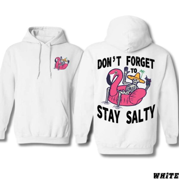 Stay Salty Flamingo Skeleton Design, Casual Wear Hoodie, Fun and Beachy Style , Street Life Style, Street Life Style - Image 2