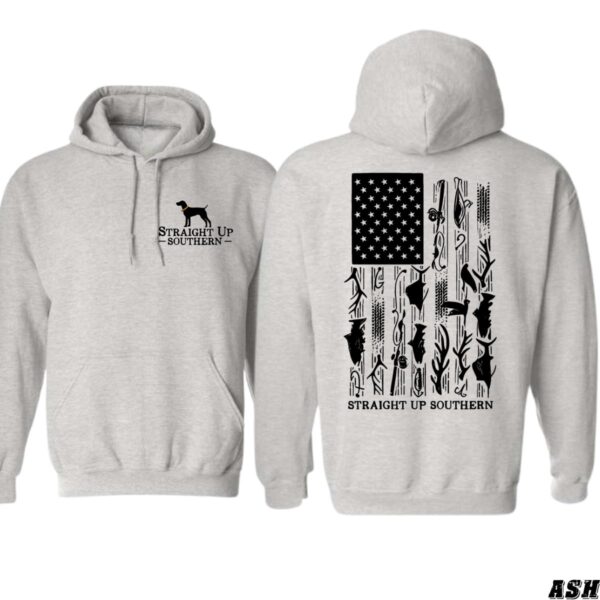 Straight Up Southern Hoodie, Patriotic American Flag Design, Perfect for Southern Pride, Ideal for Casual Comfort, Bold and Stylish, Unisex Hoodie for Men and Women , Winter Fashion