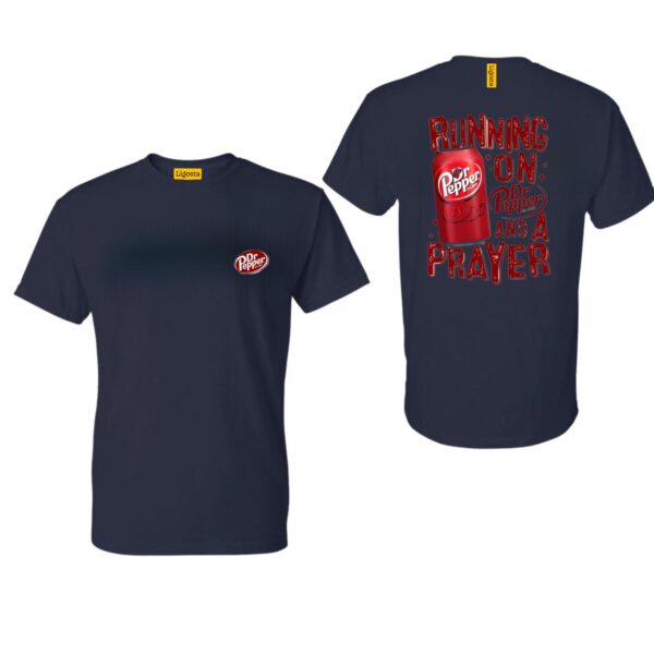 Dr Pepper TShirt Sport Grey Graphic TShirt Running on Dr Pepper and a Prayer Perfect for Soda Fans Cozy and Trendy Ideal for Everyday Wear Unique Gift for Beverage Enthusiasts , TShirt Design, Street Life Style - Image 3