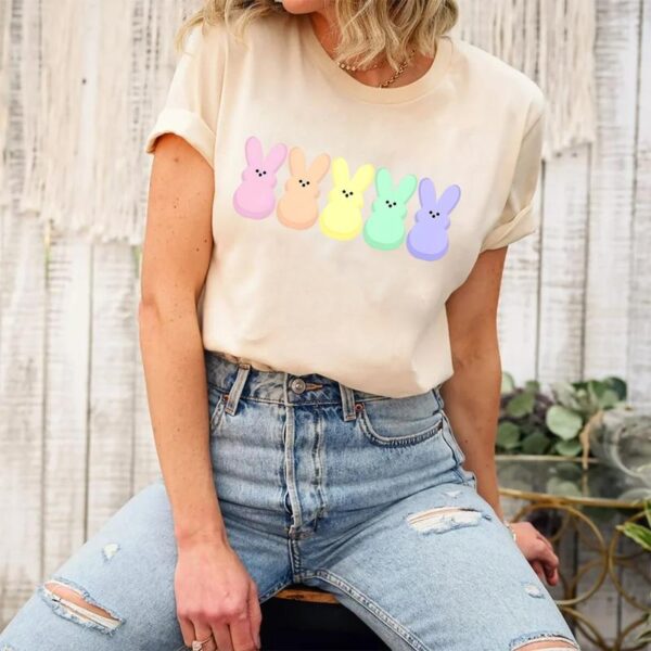 Peep My TShirt - Sweatshirt - Hoodie, 2025 Easter, Candy Peeps, Egg Hunt, Christian Spring, Eggs And Bunnies, Pastel Easter, Rainbow Easter - Image 4