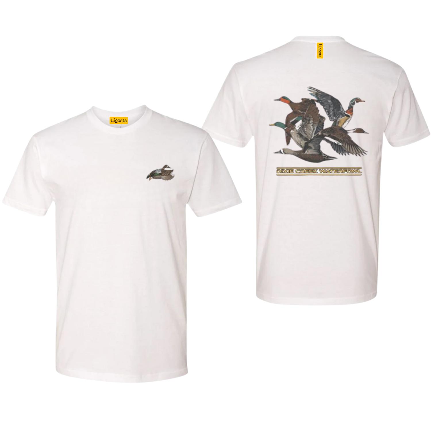 Dixie Creek Waterfowl TShirt Sport Grey Graphic TShirt Perfect for Outdoor Enthusiasts Cozy and Stylish Ideal for Nature Lovers Makes a Great Gift for Birdwatching Fans , TShirt Design, Street Life Style