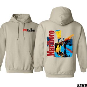 Marlboro Hoodie, Vibrant Cowboy Graphic with Classic Branding, Ideal for Western Enthusiasts, Durable and Comfortable Fabric, Perfect for Unisex Casual Wear, Elevate Your Style with This Bold Statement Piece , Winter Fashion