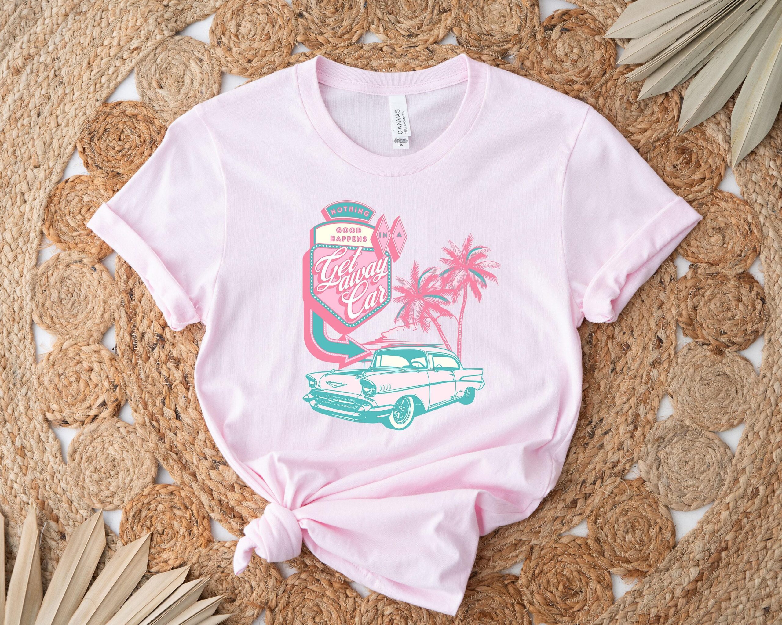 Getaway Car Shirt, Retro Motel Aesthetic T-Shirt, Beach Style Tee, Nothing Good Happens, Country Concert Gift Cowgirl Tee Western, Street Life Style, Teen Style