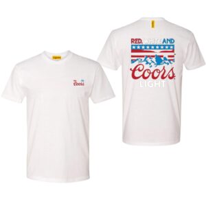 Coors Light TShirt, Red, White, and Blue Stars and Stripes Design with Iconic Mountain Logo, Perfect for Beer Lovers and Outdoor Enthusiasts, Cozy and Stylish Apparel to Celebrate Your Love, Street Life Style