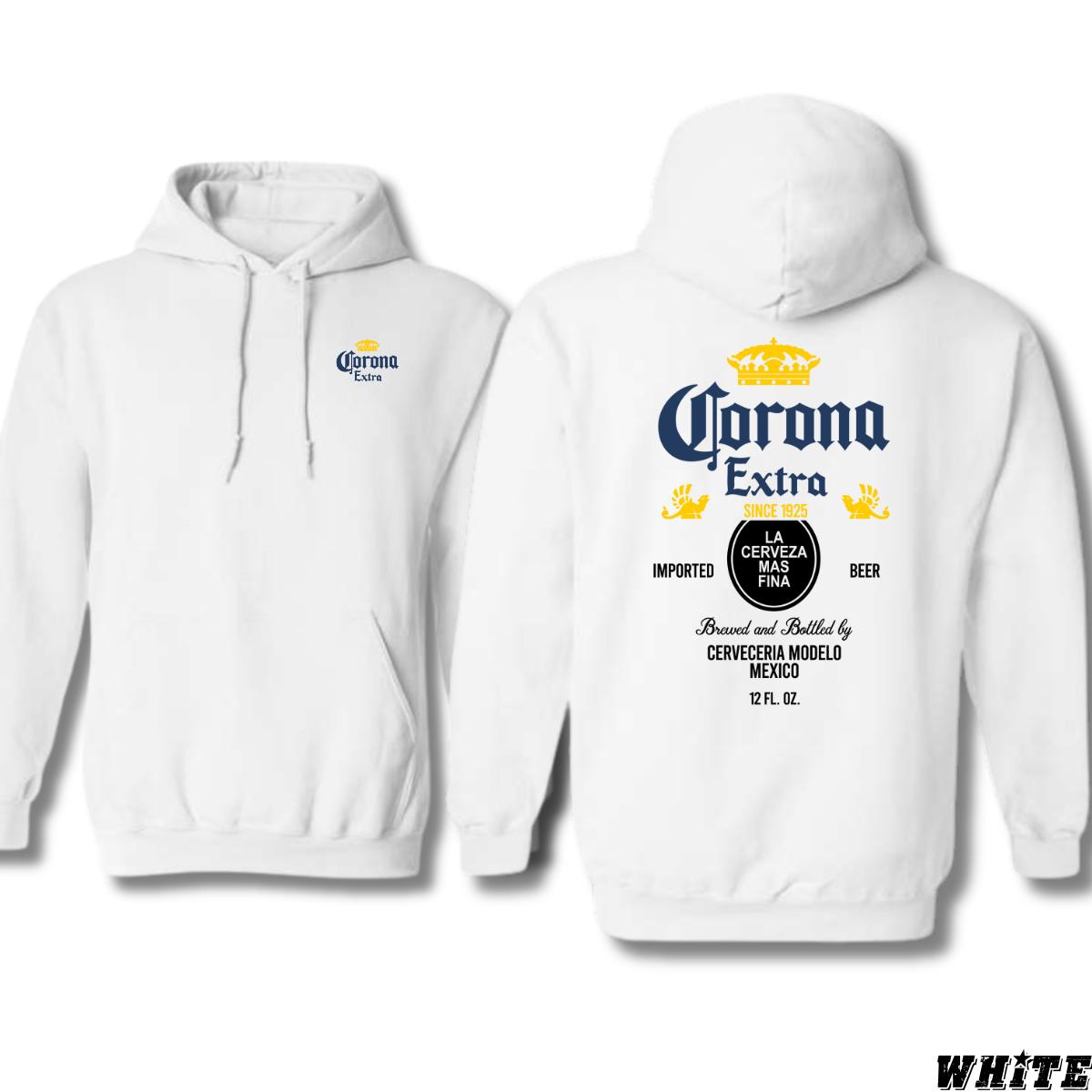 Corona Extra Hoodie, Beer Label Design Shirt, Trendy Hoodie for Men and Women , Street Life Style, Street Life Style