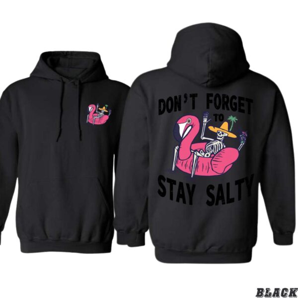 Stay Salty Flamingo Skeleton Design, Casual Wear Hoodie, Fun and Beachy Style , Hoodie Design - Image 8