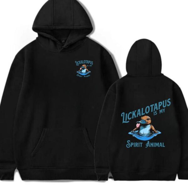 Lickalotapus Is My Spirit Animal Mens Funny 2 Sides Hoodie/Sweatshirt/T-Shirt, For Men/Women - Unisex Style, Pullover Unisex - Image 4