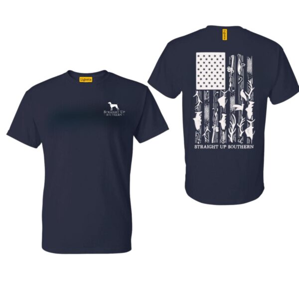 Straight Up Southern TShirt, Patriotic American Flag Design, Perfect for Southern Pride, Ideal for Casual Comfort, Bold and Stylish, Unisex TShirt for Men and Women , TShirt Design, Street Life Style - Image 3
