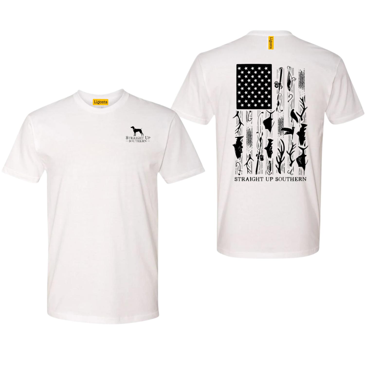 Straight Up Southern TShirt, Patriotic American Flag Design, Perfect for Southern Pride, Ideal for Casual Comfort, Bold and Stylish, Unisex TShirt for Men and Women , TShirt Design, Street Life Style