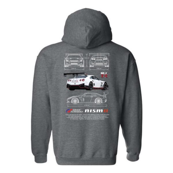 "Nismo GT-R Gran Turismo" Hoodie, Car Enthusiast's Dream Design , Hoodie Design - Image 6