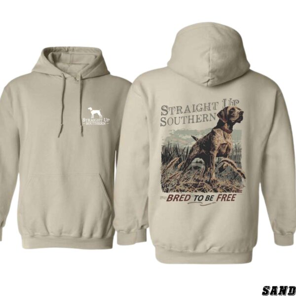 Straight Up Southern Hoodie, Camo Country Hoodies, Bred to be Free Hunting Dog Design, Country boy clothing, Ideal for Outdoor Enthusiasts, Comfortable and Durable, Hoodie For Men, Hoodie For Women . Tops Underwear, Street Life Style - Image 5