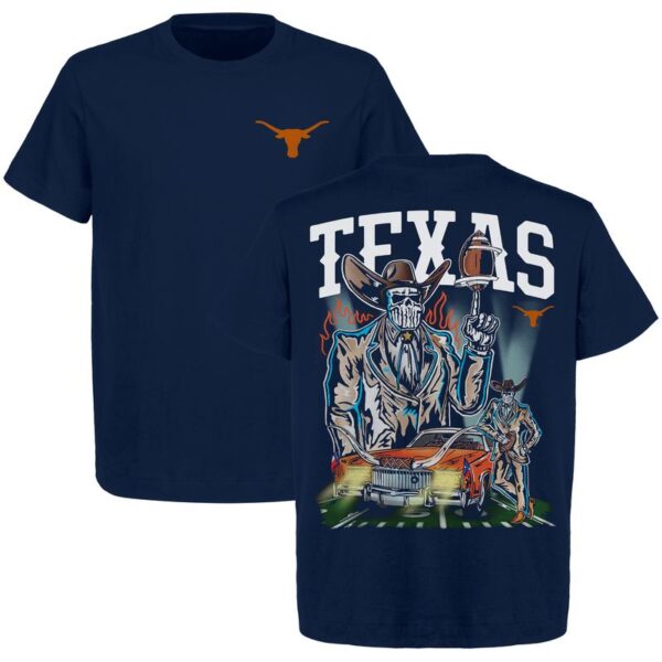 Warren Lotas - Texas Longhorns Football - Unique Retro Western Skeleton Cowboy Printed Shirt, Dead Man's Football Graphic T-Shirt, For Men and Women - Image 3