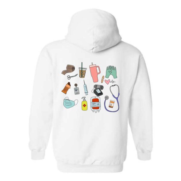 Medical Essentials Hoodie, Fun and Colorful Healthcare Design, Medical Professionals and Enthusiasts, Menswear Unisex, Street Life Style - Image 5