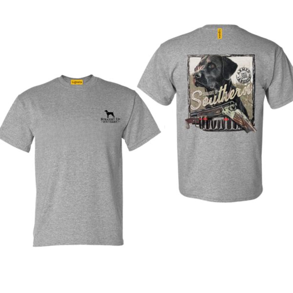 Straight Up Southern Shirt, Hunting Dog and Shotgun Design, Perfect for Outdoor Enthusiasts and Dog Lovers, Comfortable and Durable Camo Country Shirts, Ideal for Men and Women, High-Quality Material. - Image 4