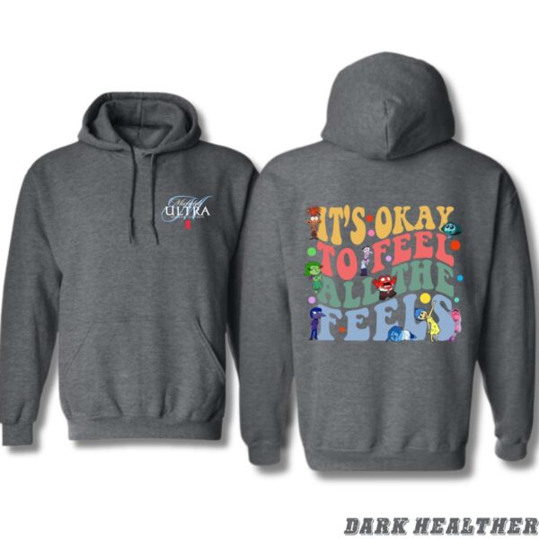 It's Okay to Feel Hoodie, Colorful Emotional Expression Design for Everyday Wear, Hoodie Style, Menswear Sweaters, Street Life Style - Image 3