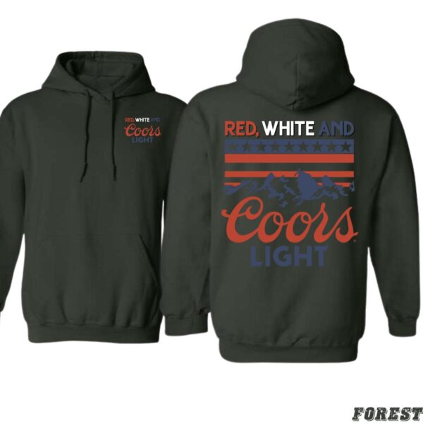 Coors Light Red, White, and Blue Design, Casual Wear Hoodie, Patriotic and Bold Style, Hoodie Design - Image 5
