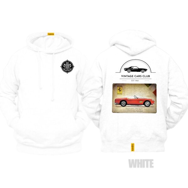Ligosta Vintage, Cars Club Hoodie, Unisex Hoodie Featuring Ferrari 250 GT Spyder Graphic, Perfect For Classic Car Fans 13 - Image 3