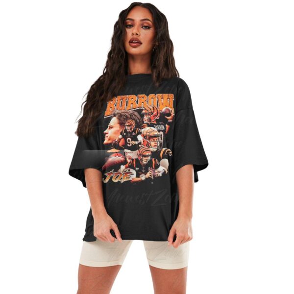 Burroww Shirt Vintage Style 90s #9, Quarterback Homage Retro Classic Graphic Tee, Street Life Style, American Sport, Street Life Style, Trending T-Shirts - Image 3