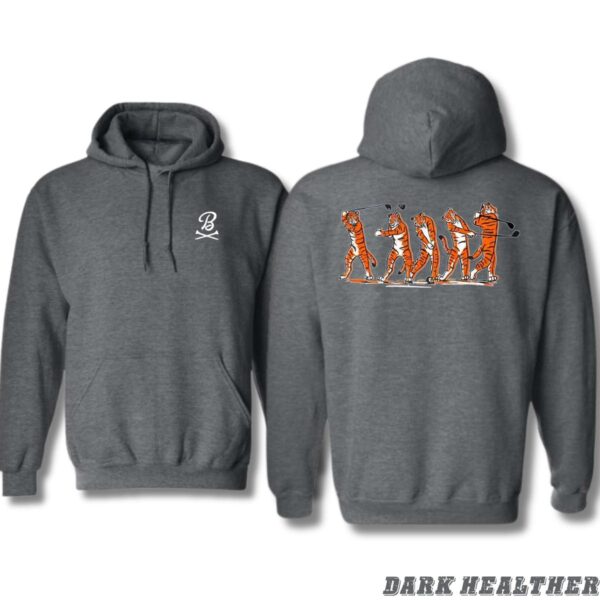 Tiger Evolution Golf Swing Hoodie Black, Stylish Unisex Hoodie for Golf Enthusiasts , Hoodie Design - Image 7