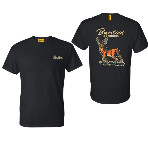 Barstool Outdoors TShirt, TShirts For Country Girls, Deer Design, Ideal for Outdoor Enthusiasts, Comfortable and Warm, TShirt For Men, TShirt For Women . Tops Underwear, TShirt Design, Street Life Style - Image 2