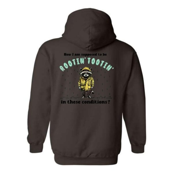 Rootin' Tootin' Raccoon Hoodie, Trendy Hoodie for Men and Women , Hoodie Design - Image 2