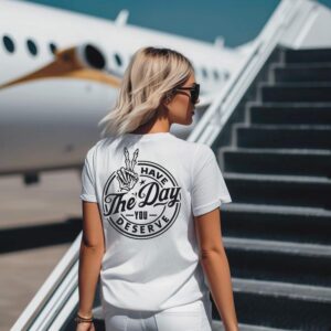 Have the day you deserve Shirt, Peace sign skeleton, Funny Karmma, Snarky Icon, Funny Skeleton, Street Swear Style