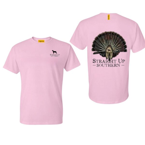 Straight Up Southern TShirt, Turkey Fan Design, Comfortable and Durable Camo Country TShirts, Perfect for Outdoor Enthusiasts, Ideal for Men and Women. , TShirt Design, Street Life Style - Image 3