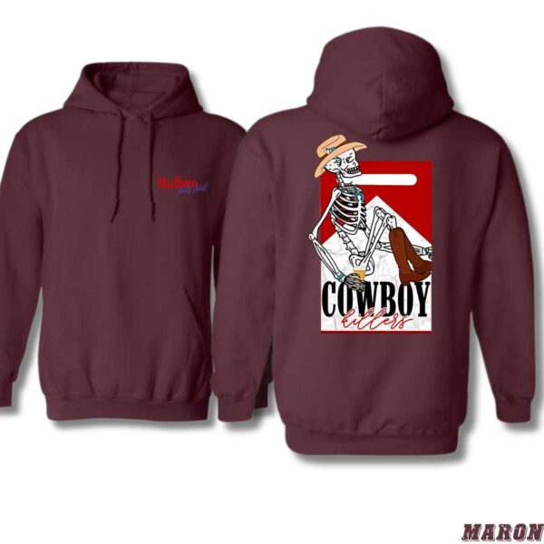Marlboro Hoodie, Cowboy Killers Skeleton Design, Ideal for Casual Wear, Comfortable and Stylish, Gift for Men, Gift for Women, Gift for You , Hoodie Design - Image 4
