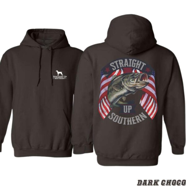 Straight Up Southern Hoodie, Camo Country Hoodies, Patriotic Fish Design, Perfect for Fishing Enthusiasts, Comfortable and Warm, Hoodie For Men, Hoodie For Women . Tops Underwear, Hoodie Design - Image 5