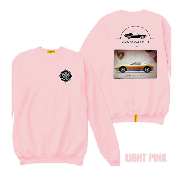 Ligosta Vintage, Cars Club Collection Sweatshirt, Unisex Sweatshirt Featuring Lamborghini Miura Graphic, Perfect For Supercar Enthusiasts 0 - Image 4
