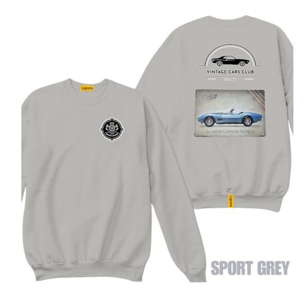 Ligosta Vintage, Cars Club Collection Sweatshirt, Unisex Sweatshirt Featuring Chevrolet Corvette Stingray Graphic, Car Enthusiasts 01 - Image 5