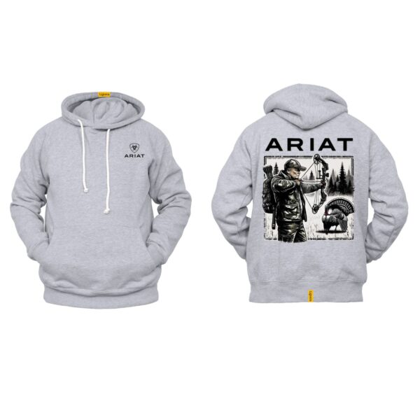 Ariat Hoodie, Trump Turkey Hunting, Trump Bow Hunting Sublimation, Trump 2024, America Great Again - Image 2