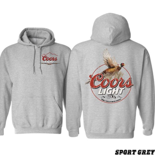Coors Light Hoodie, Bold Pheasant Design, Perfect for Beer and Hunting Enthusiasts, Street Life Style - Image 3