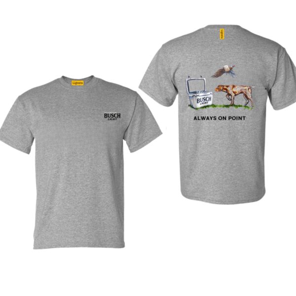 Busch LLight TShirt, Always On Point Design with Hunting Dog and Cooler, country boy clothing, Perfect for Outdoor Enthusiasts, Ideal for Casual Wear, Comfortable and Stylish, Street Life Style - Image 4