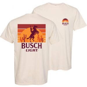 Busch Light T-Shirt – Cowboy Sunset Design Menswear Top Underwear Streetwear, Street LifeStyle, Trending T-Shirts, Comfortable T-Shirts