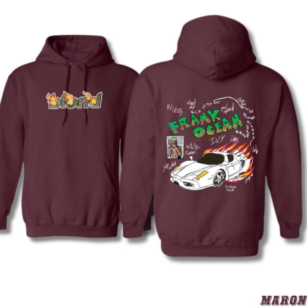 Frank Oceaner Hoodie, Nostalgic Sports Car Design, Hoodies for Country Girls, Graphic Sweatshirt for Music Lovers - Image 5