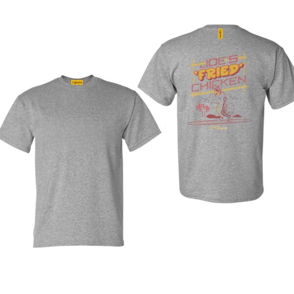 Joe's Fried Chicken TShirt, Retro Surfing Chicken Design, Perfect for Food Lovers and Beach Vibes, Ideal for Casual Comfort, Fun and Stylish, Unisex TShirt for Men and Women , TShirt Design, Street Life Style - Image 4