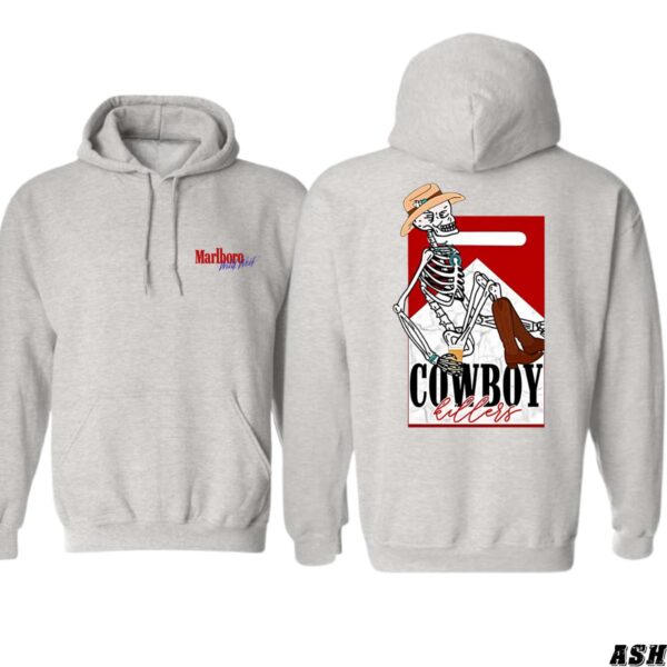 Marlboro Hoodie, Cowboy Killers Skeleton Design, Ideal for Casual Wear, Comfortable and Stylish, Gift for Men, Gift for Women, Gift for You , Hoodie Design - Image 9