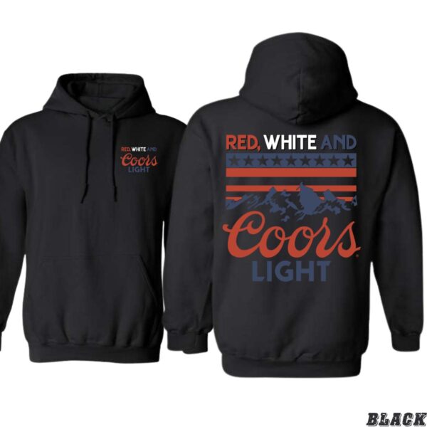 Coors Light Red, White, and Blue Design, Casual Wear Hoodie, Patriotic and Bold Style, Hoodie Design - Image 8
