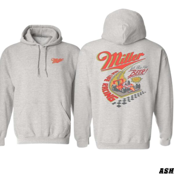 Miller Beer Racing Design, Casual Wear Hoodie, Retro and Sporty Style, Hoodie Style, Street Life Style - Image 9