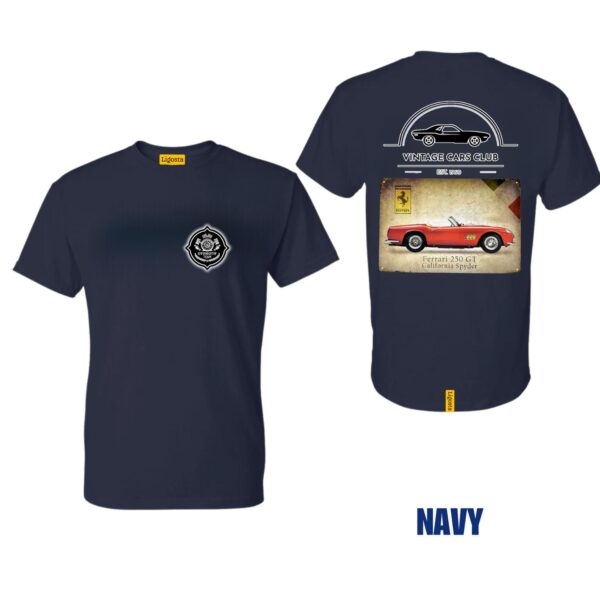 Ligosta Vintage, Cars Club T-Shirt, Unisex T-Shirt Featuring Ferrari 250 GT Spyder Graphic, Perfect For Classic Car Fans 13 - Image 2