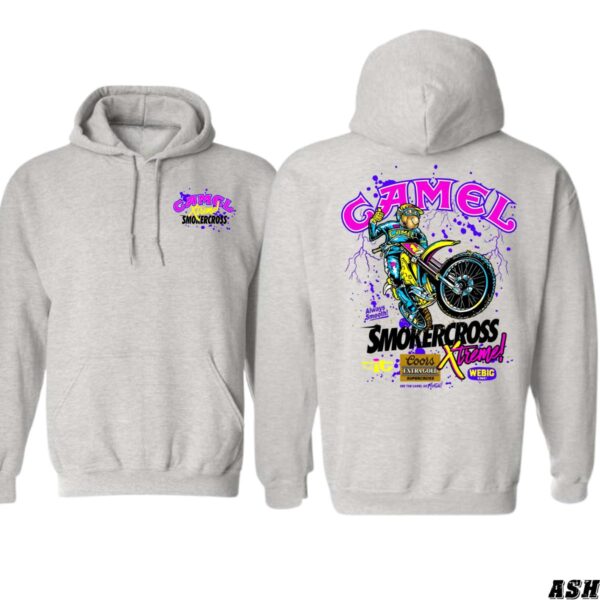 Camel Smokercross Xtreme Hoodie, Vintage Racing Design, Camel Racing Sweatshirt, Off-Road Biker Apparel Wo, Street Life Style - Image 2